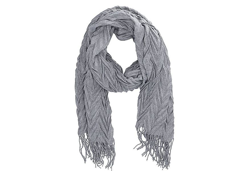 Antonio Strickschal Antonio Damen Winter Schal Cashmera Plissee grau günstig online kaufen