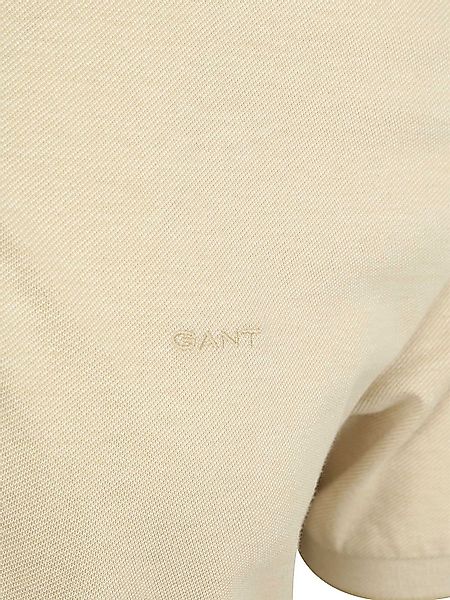 Gant 2Tone Piqué Poloshirt Ecru - Größe 3XL günstig online kaufen