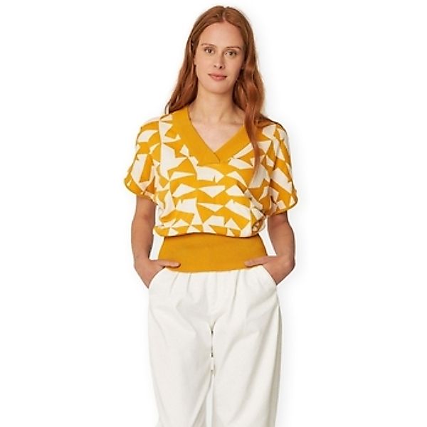 Skfk  Pullover Garazi-Gots Knit - Yellow/White günstig online kaufen