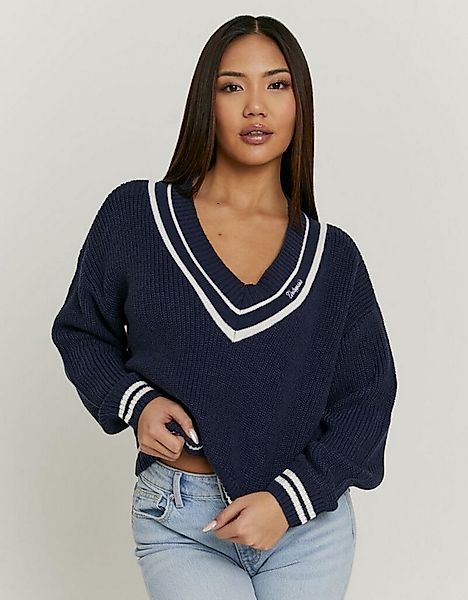 Tally Weijl Strickpullover SPUACKARIBOU Kunstfaser, mit tiefem V-Ausschnitt günstig online kaufen