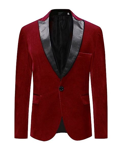 Allthemen Smokingsakko Herren Sakko in Samt Optik Smokingjacke Slim Fit günstig online kaufen