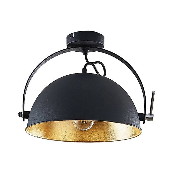 Lindby Deckenlampe Muriel 9624230 Modern in Schwarz aus Metall 1-flammig E2 günstig online kaufen