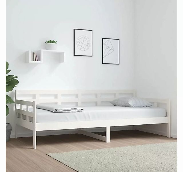 furnicato Bett Tagesbett Weiß Massivholz Kiefer 90x200 cm günstig online kaufen