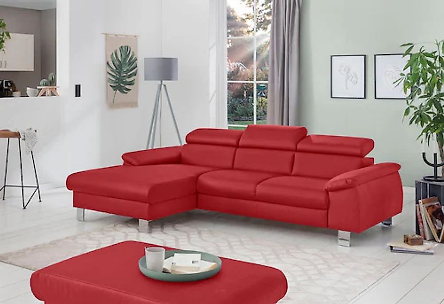 COTTA Ecksofa »Komaris L-Form, B: 244 cm« mit Kopfteilverstellung, optional günstig online kaufen