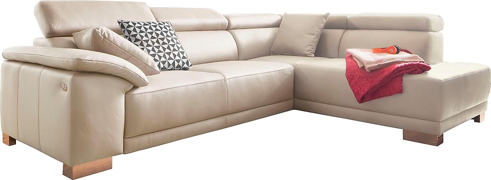3C Candy Ecksofa "Menorca modern und bequem, OTTOs Choice, L-Form" Kopfteil günstig online kaufen
