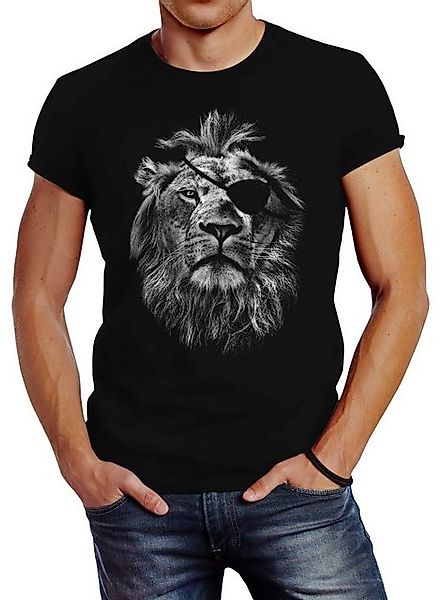Neverless Print-Shirt Cooles Herren T-Shirt Löwe günstig online kaufen