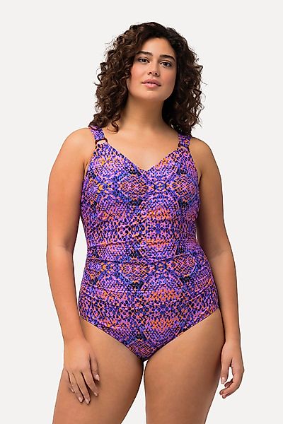 Ulla Popken Badeanzug Badeanzug Raffung Softcups günstig online kaufen