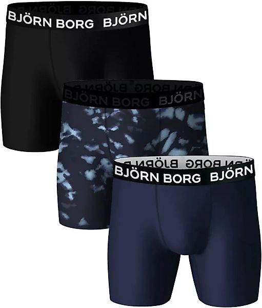 Björn Borg Performance Shorts 3er-Pack Blau Schwarz - Größe L günstig online kaufen