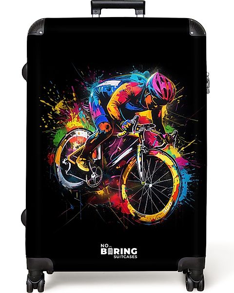 NoBoringSuitcases.com© Hartschalen-Trolley Bunter Radfahrer mit Farbe günstig online kaufen