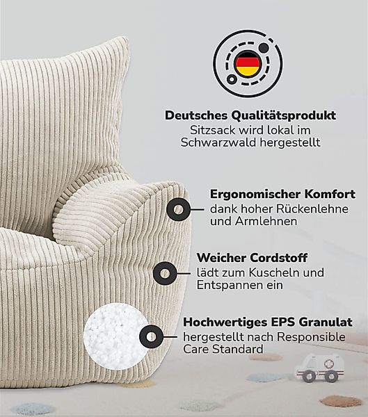 mokebo Kindersessel Der Pausenheld (Beige), Kinder günstig online kaufen