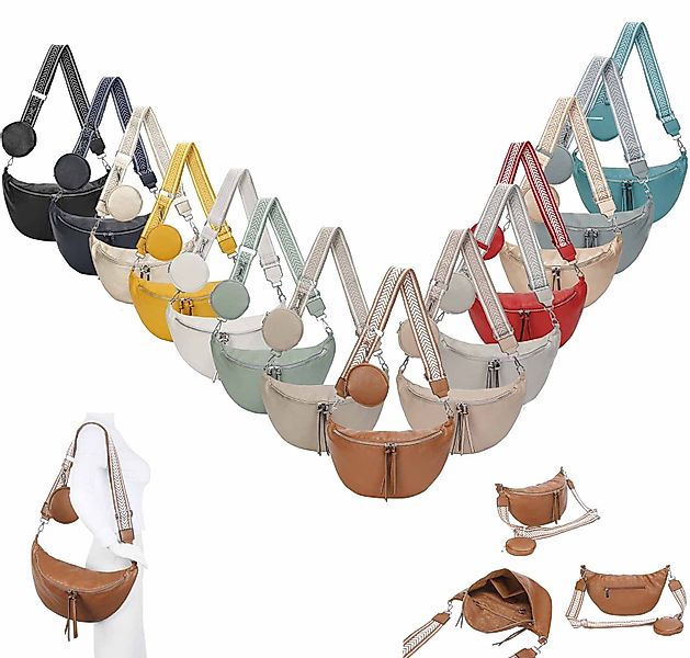 ITALYSHOP24 Schultertasche Damen XXL Tasche Gürteltasche günstig online kaufen