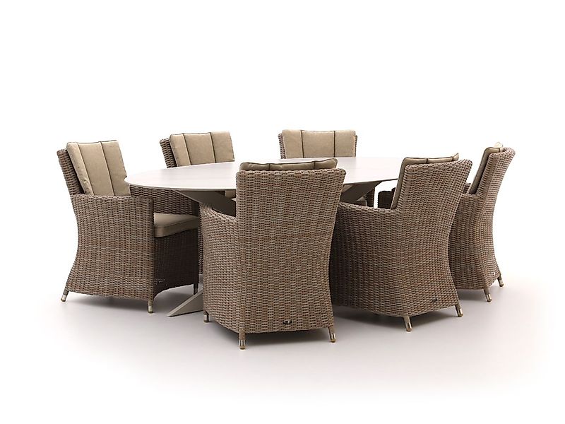 Intenso Adriano/Furato Ellips 240 cm Esstischgruppe 7-teilig günstig online kaufen