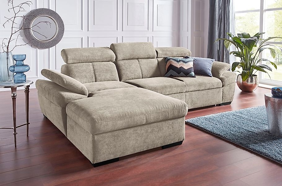 exxpo - sofa fashion Ecksofa "Salerno, inkl. Kopf- und Armteilverstellung, günstig online kaufen