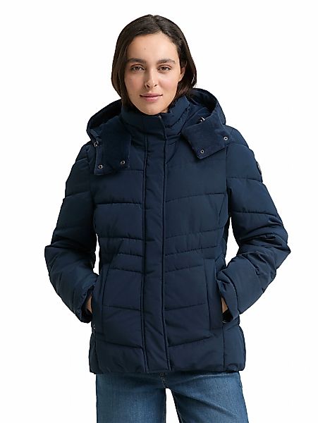 TOM TAILOR Steppjacke, mit Kapuze, mit Logo Stickerei günstig online kaufen
