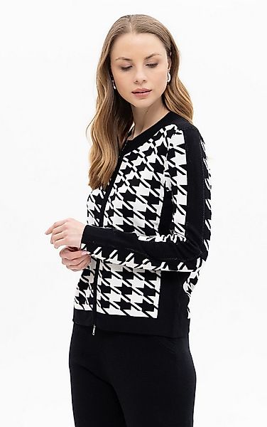 Passioni Cardigan mit Hahnentrittmuster günstig online kaufen