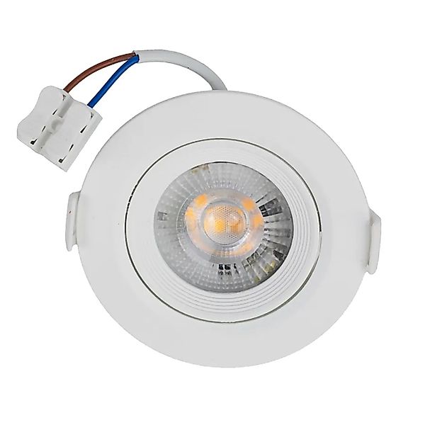 LUXULA LED Einbauspot Ø 75mm Einbaustrahler Schwenkbar 5W 450lm 3000K Warmw günstig online kaufen