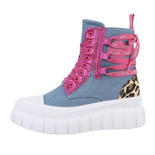 Ital-Design Damen High-Top Freizeit Sneakerboots Keilabsatz/Wedge günstig online kaufen