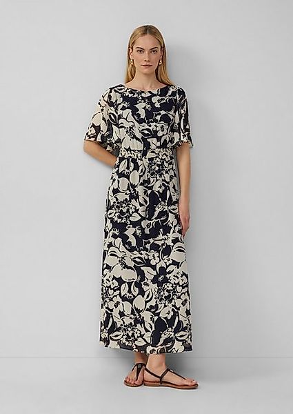 s.Oliver BLACK LABEL Maxikleid Maxikleid aus Chiffon mit Print Smok-Detail günstig online kaufen