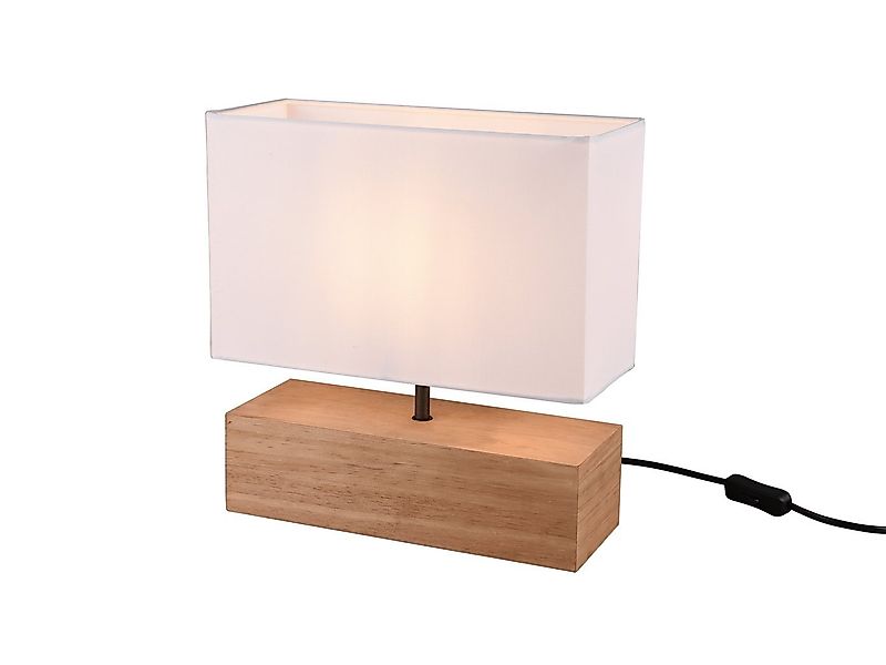 Reality Leuchten LED Nachttischlampe, LED wechselbar, Warmweiß, mit Holz-fu günstig online kaufen