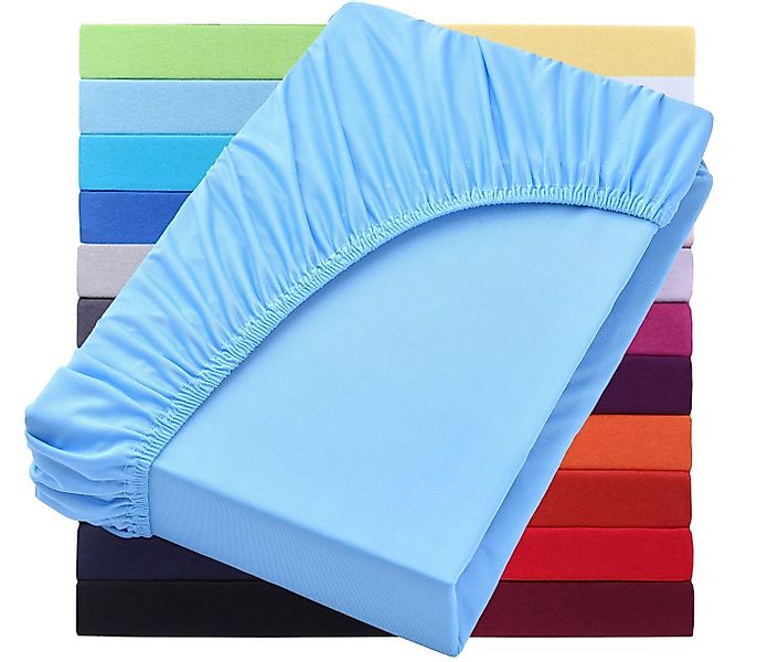 NatureMark Spannbettlaken Jersey Basic Spannbetttuch, 100% Baumwolle, Gummi günstig online kaufen