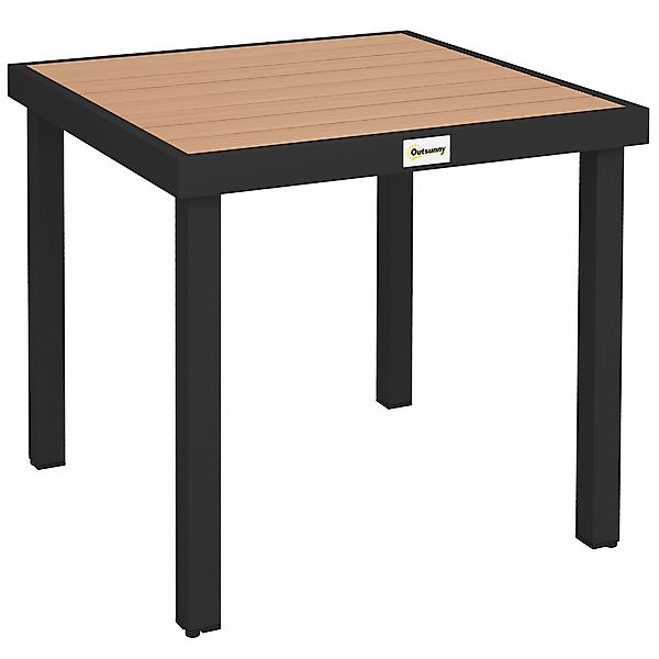 Outsunny Gartentisch für 4 Personen Esstisch Aluminiumtisch 80x80x74 cm, pf günstig online kaufen