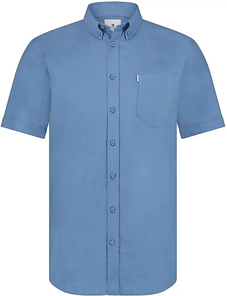 State Of Art Short Sleeve Hemd Leinen Blau - Größe M günstig online kaufen