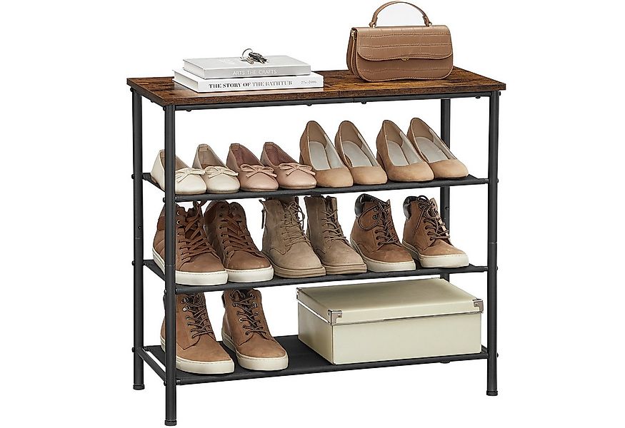 VASAGLE Schuhregal Schuhschrank, 4/5Ebenen, Stoffablagen, große Oberfläche günstig online kaufen
