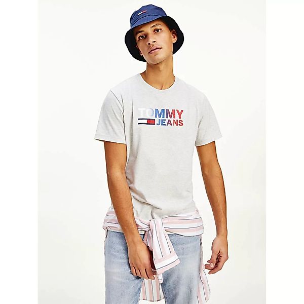 Tommy Jeans Color Corp Logo Kurzärmeliges T-shirt M Silver Grey Htr günstig online kaufen