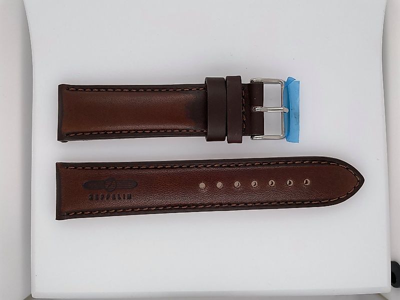 ZEPPELIN Uhrenarmband Herren Lederarmband dunkelbraun mit Zeppelin Logo günstig online kaufen
