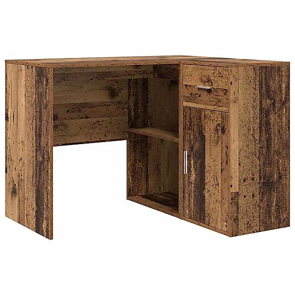 vidaXL Eckschreibtisch mit Tür Altholz 102 x 50 x 75 cm Holzwerkstoff 33372 günstig online kaufen