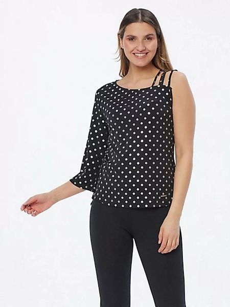 Sarah Kern Blusenshirt Off-Shoulder Shirt koerpernah mit asymmetrischen Ärm günstig online kaufen