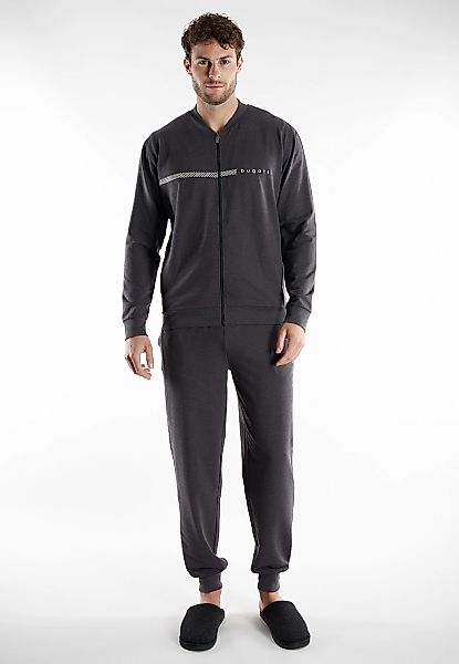 bugatti Loungeanzug "Bologna", 2 Stk. Reißverschluss, mit Logo, Rundhalsaus günstig online kaufen