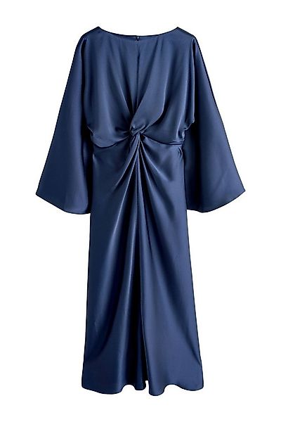 Next Maxikleid Strukturiertes Satin-Maxikleid mit Drehdetail (1-tlg) günstig online kaufen