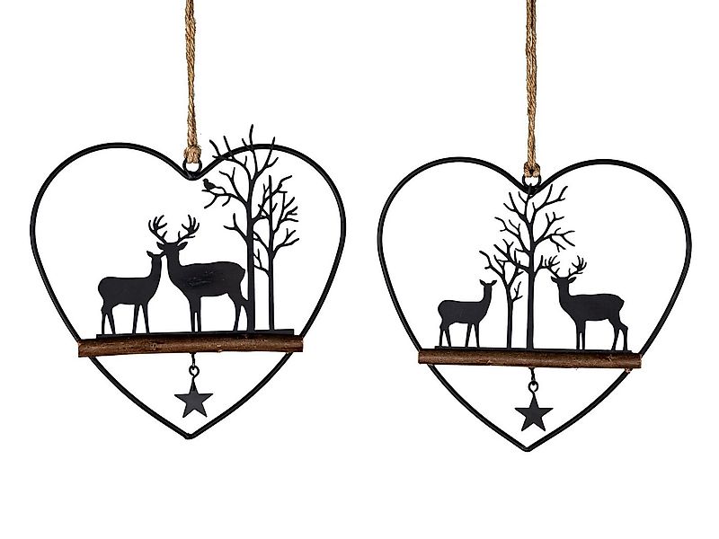formano Hängedekoration Hirsch, Farbe: Schwarz, Motiv: Hirsche günstig online kaufen