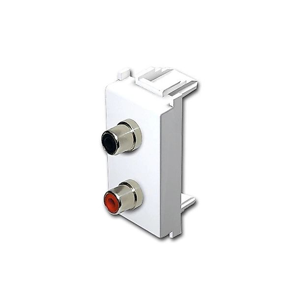 TEM MODUL PLUS 2-Fach Chinch Steckdose 1M Weiß günstig online kaufen