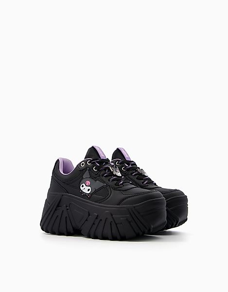 Bershka Plateau-Sneaker Kuromi Damen 38 Schwarz günstig online kaufen