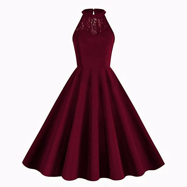 FIDDY Volantkleid Abendkleid Elegantes Neckholder-Weihnachtspartykleid günstig online kaufen