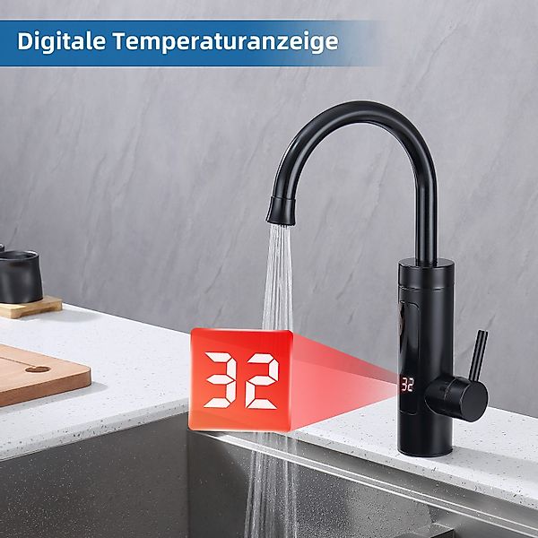 HOMELIVE Küchenarmatur schwarz küchenarmatur mit durchlauferhitzer günstig online kaufen