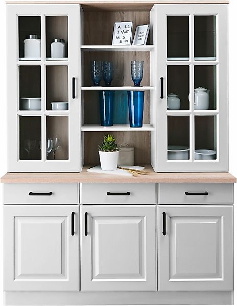 wiho Küchen Küchenbuffet "Malmö", 202 cm hoch mit Kassettenfront günstig online kaufen
