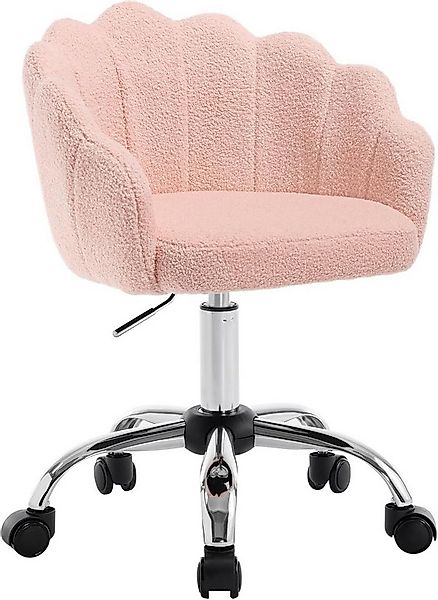 Woltu Schreibtischstuhl (1 St), mit Blütenblatt-Rückenlehne, Kaschmir Stoff günstig online kaufen