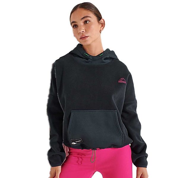 Superdry Mountain Fleece Crop Hood Pullover M Eclipse Navy günstig online kaufen