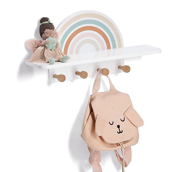 Basera® Wandgarderobe Kinder-Wandgarderobe aus MDF und Kiefer (1 St), Regen günstig online kaufen