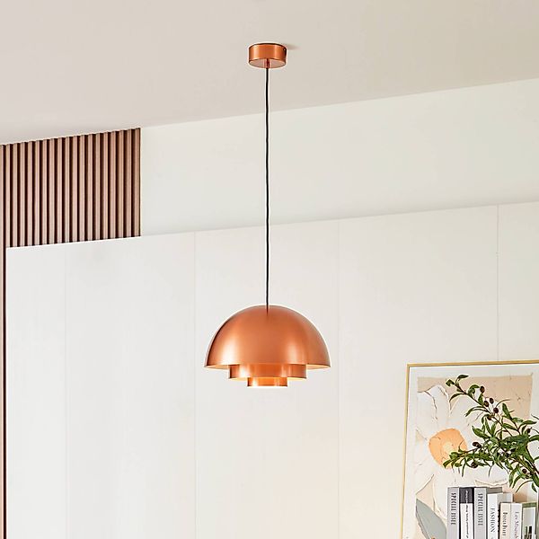 Lucande Nymara LED-Hängeleuchte, kupfer, Aluminium, Ø 40 cm günstig online kaufen