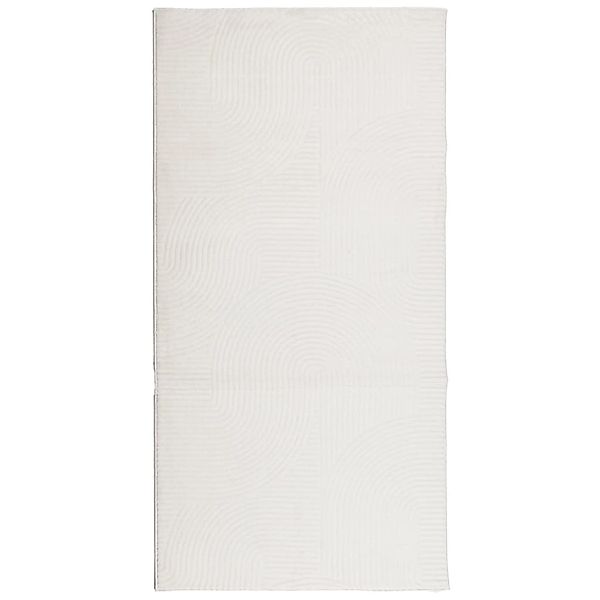 vidaXL Teppich Iza Kurzflor Skandinavischer Look Creme 100x200 Cm 1946875 günstig online kaufen