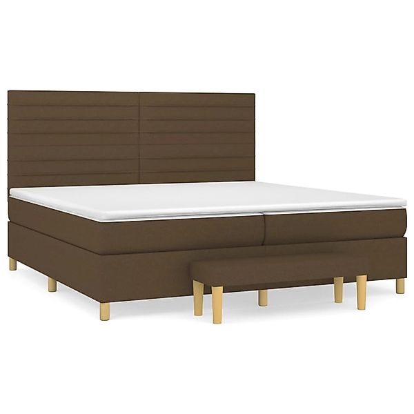 vidaXL Boxspringbett mit Matratze Dunkelbraun 200x200 cm Stoff1358393 günstig online kaufen