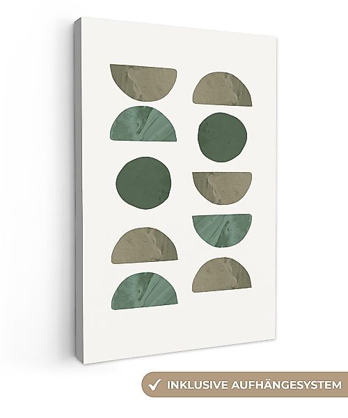 OneMillionCanvasses® Leinwandbild Formen - Grün - günstig online kaufen