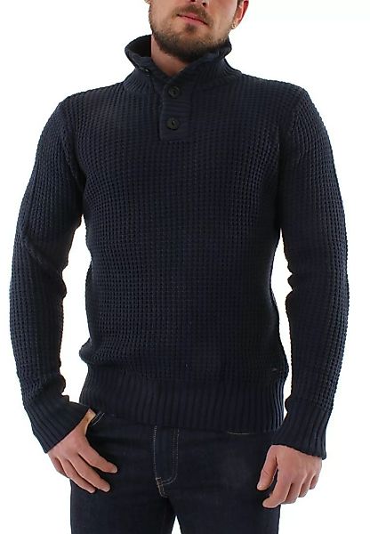Solid Pullover Men KNIT RIVER Insigna Blue günstig online kaufen