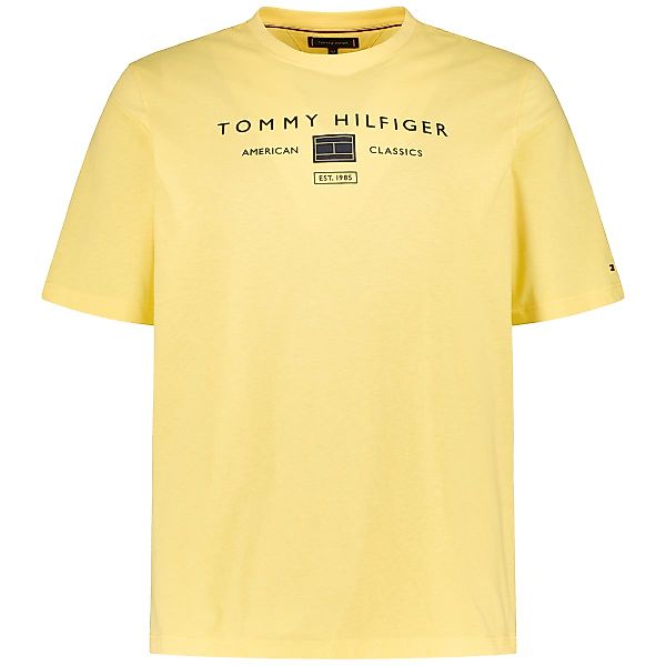 Tommy Hilfiger T-Shirt mit Label-Print Farbe gelb Größe: 3XL günstig online kaufen