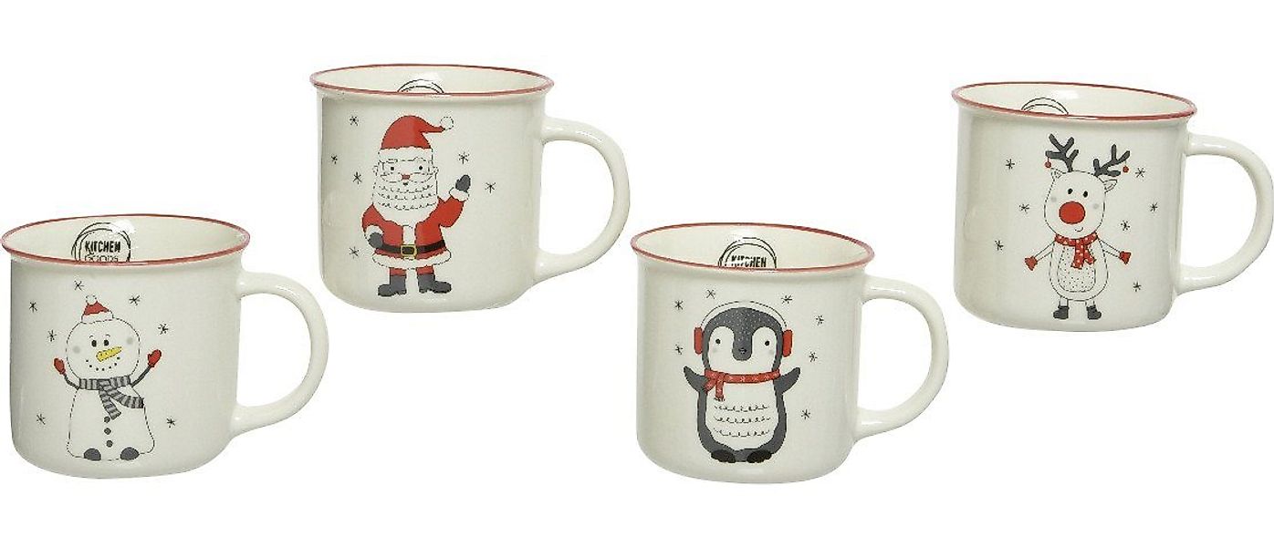 Kaemingk Weihnachtsfigur Kaemingk Porzellanbecher mit Wintermotiv günstig online kaufen