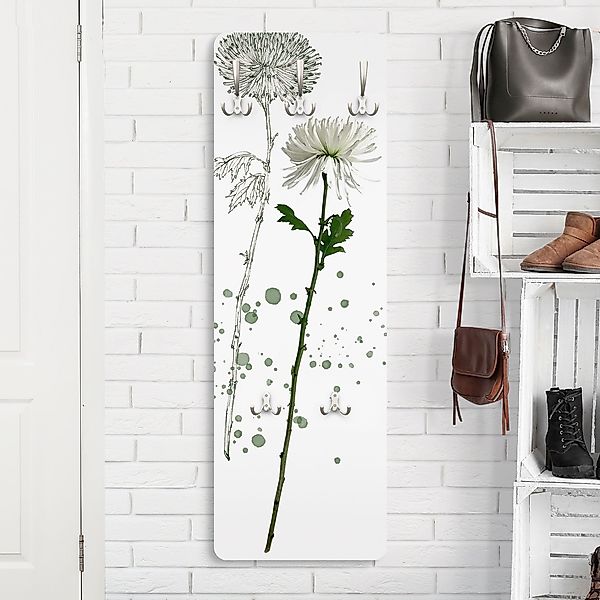 Wandgarderobe Holzpaneel Botanisches Aquarell - Löwenzahn günstig online kaufen